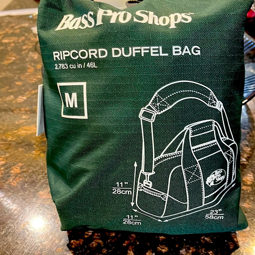 Bass duffel bag.